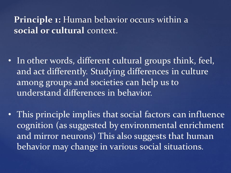 examples of human behavior patterns